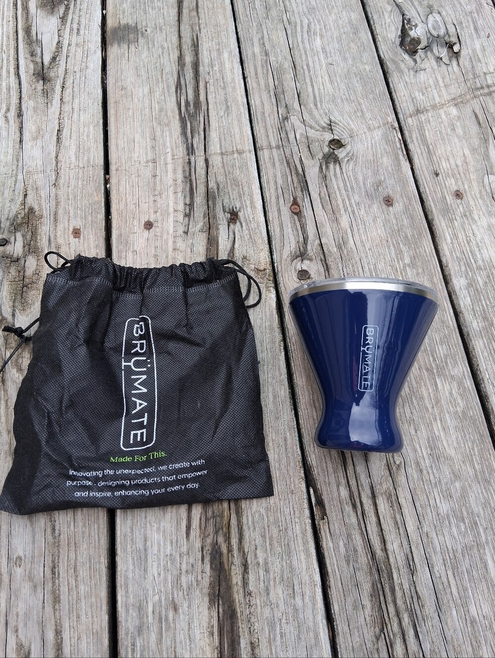 BrüMate Navy Insulated 10oz Martini Cup NIB